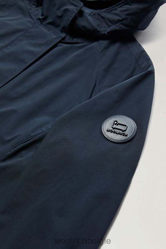 zomerparka met stedelijk tintje Woolrich vrouwen 8TTN0177 Melton blauw kleding