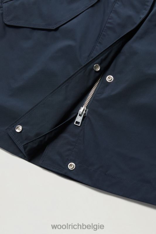 zomerparka met stedelijk tintje Woolrich vrouwen 8TTN0177 Melton blauw kleding