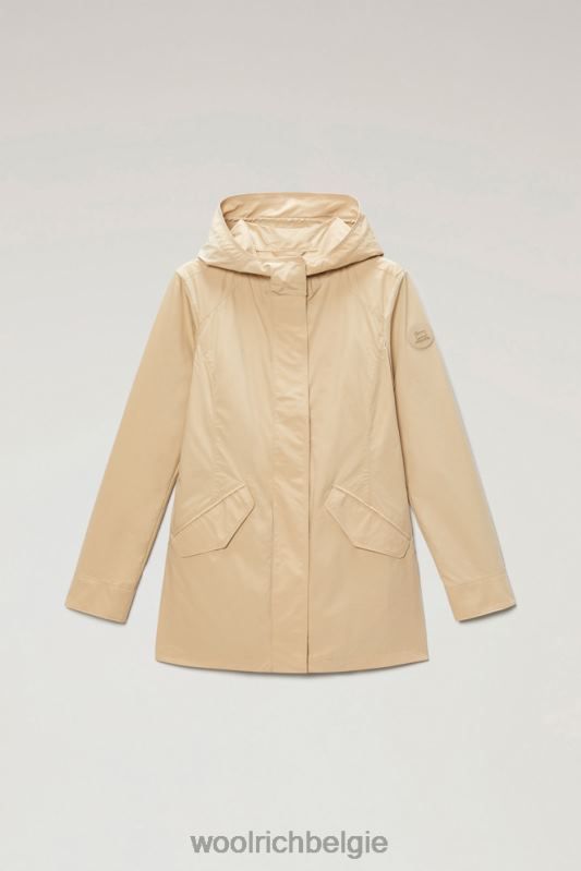 zomerparka met stedelijk tintje Woolrich vrouwen 8TTN0195 veer beige kleding