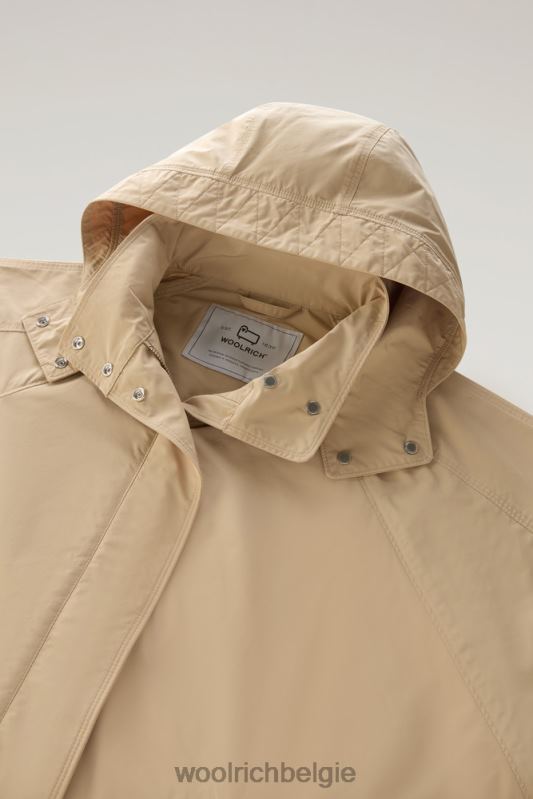 zomerwindjack met urban touch en afneembare capuchon Woolrich vrouwen 8TTN0114 veer beige kleding