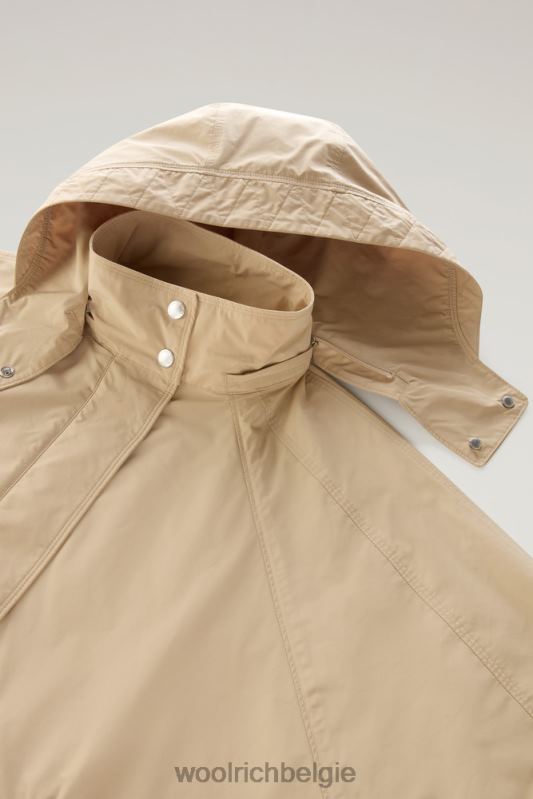 zomerwindjack met urban touch en afneembare capuchon Woolrich vrouwen 8TTN0114 veer beige kleding