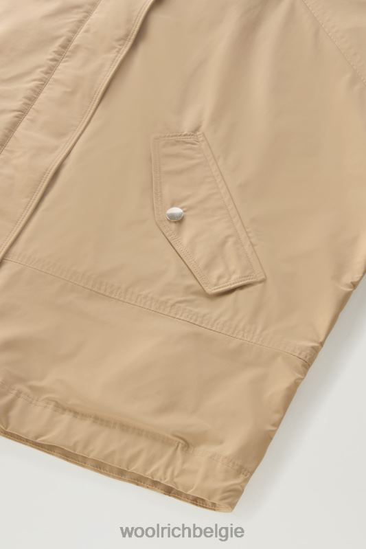 zomerwindjack met urban touch en afneembare capuchon Woolrich vrouwen 8TTN0114 veer beige kleding