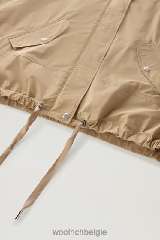 zomerwindjack met urban touch en afneembare capuchon Woolrich vrouwen 8TTN0114 veer beige kleding